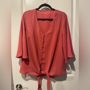 Women’s button tie top